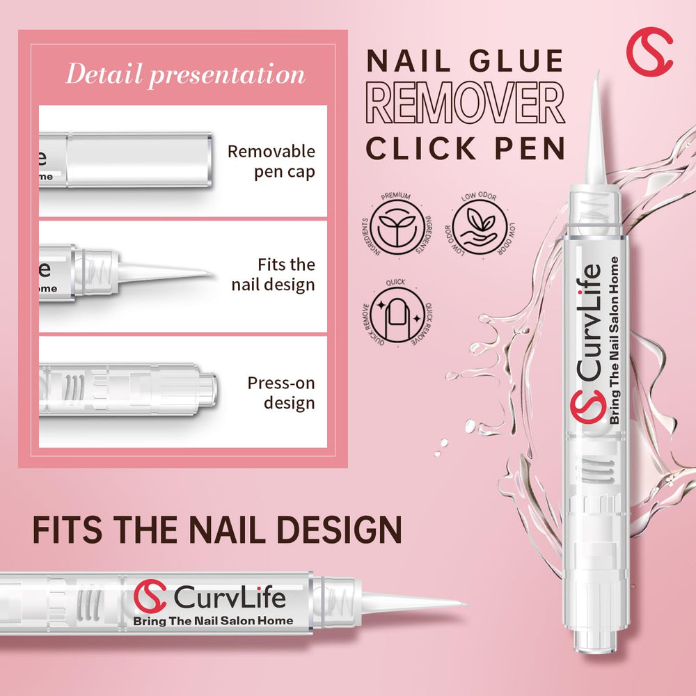 Curvlife removedor de uñas elimina el pegamento de forma rápida y suave