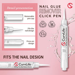 Curvlife removedor de uñas elimina el pegamento de forma rápida y suave