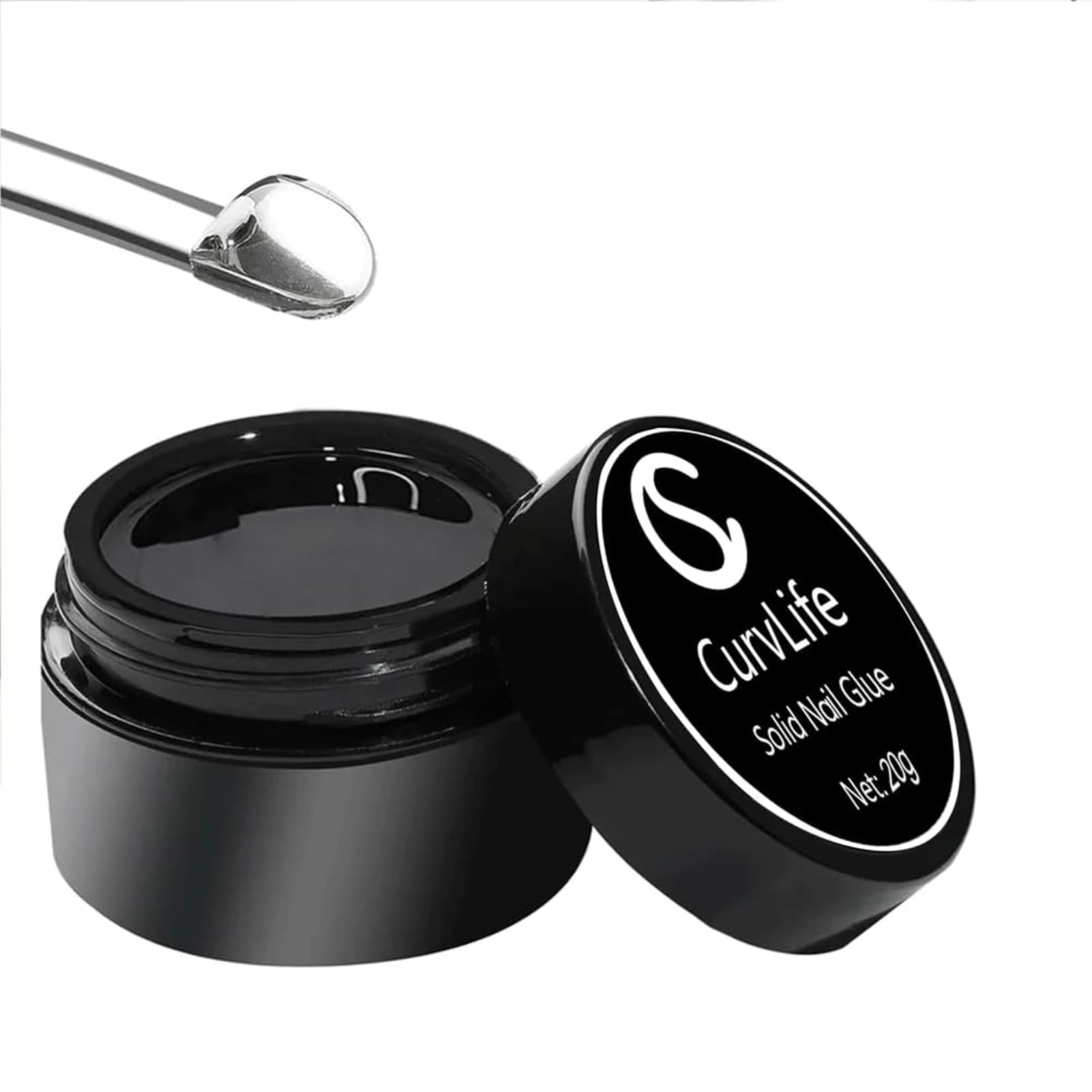 Curvlife solid gel nail glue 15g provides strong, long-lasting adhesion.