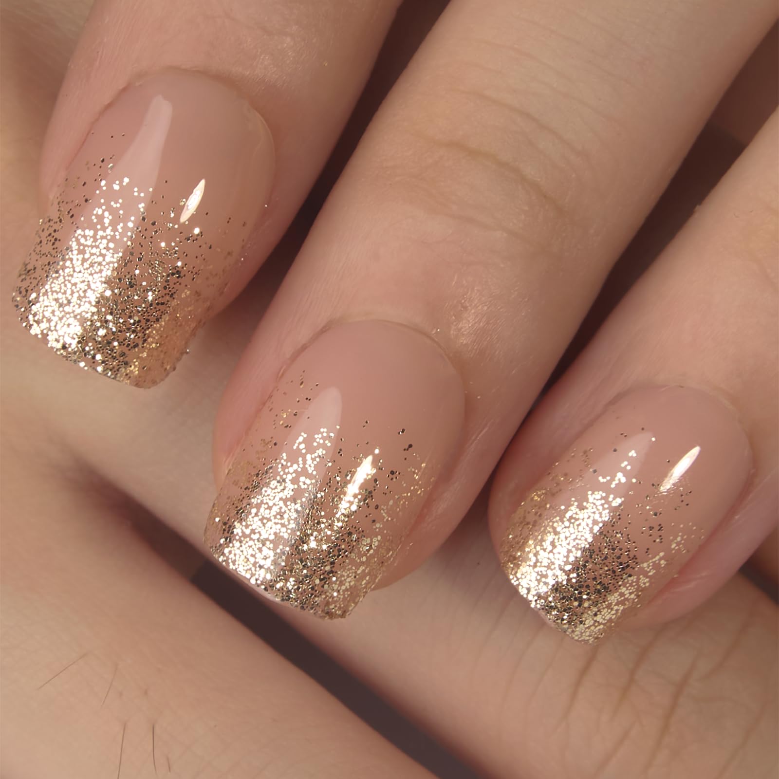 CurvLife Uñas Diseno Frances Gel: estilo único con brillo suave.