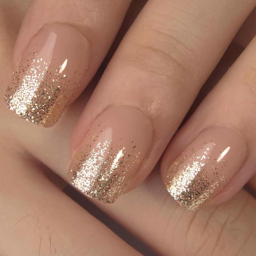CurvLife Uñas Diseno Frances Gel: estilo único con brillo suave.