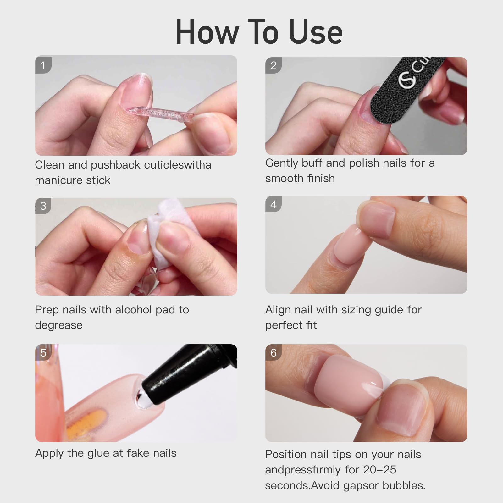 CurvLife uñas falsas duraderas para uso diario sin esfuerzo.