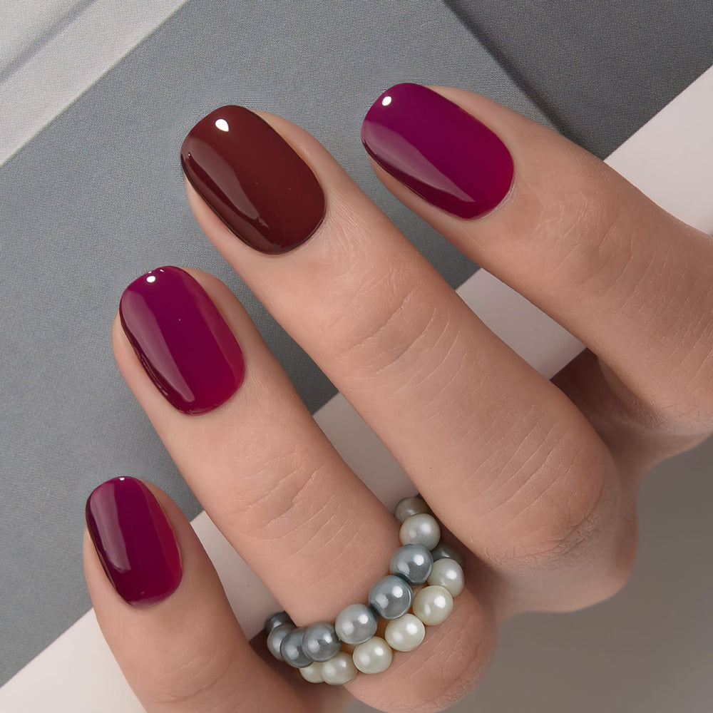 Uñas Curvlife con diseño durazno para una manicura elegante y suave