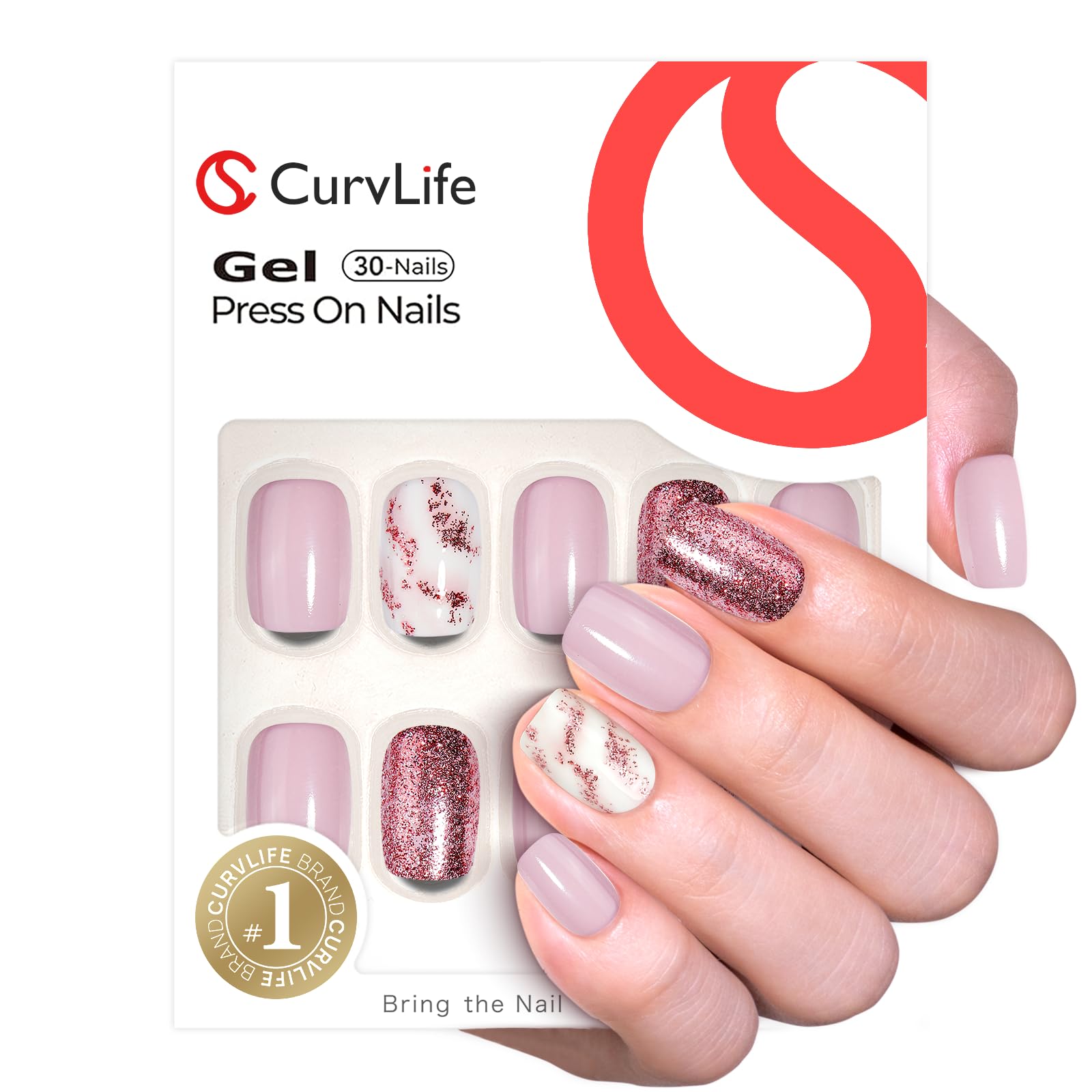 CurvLife acabado nude brillante para un estilo elegante y duradero.