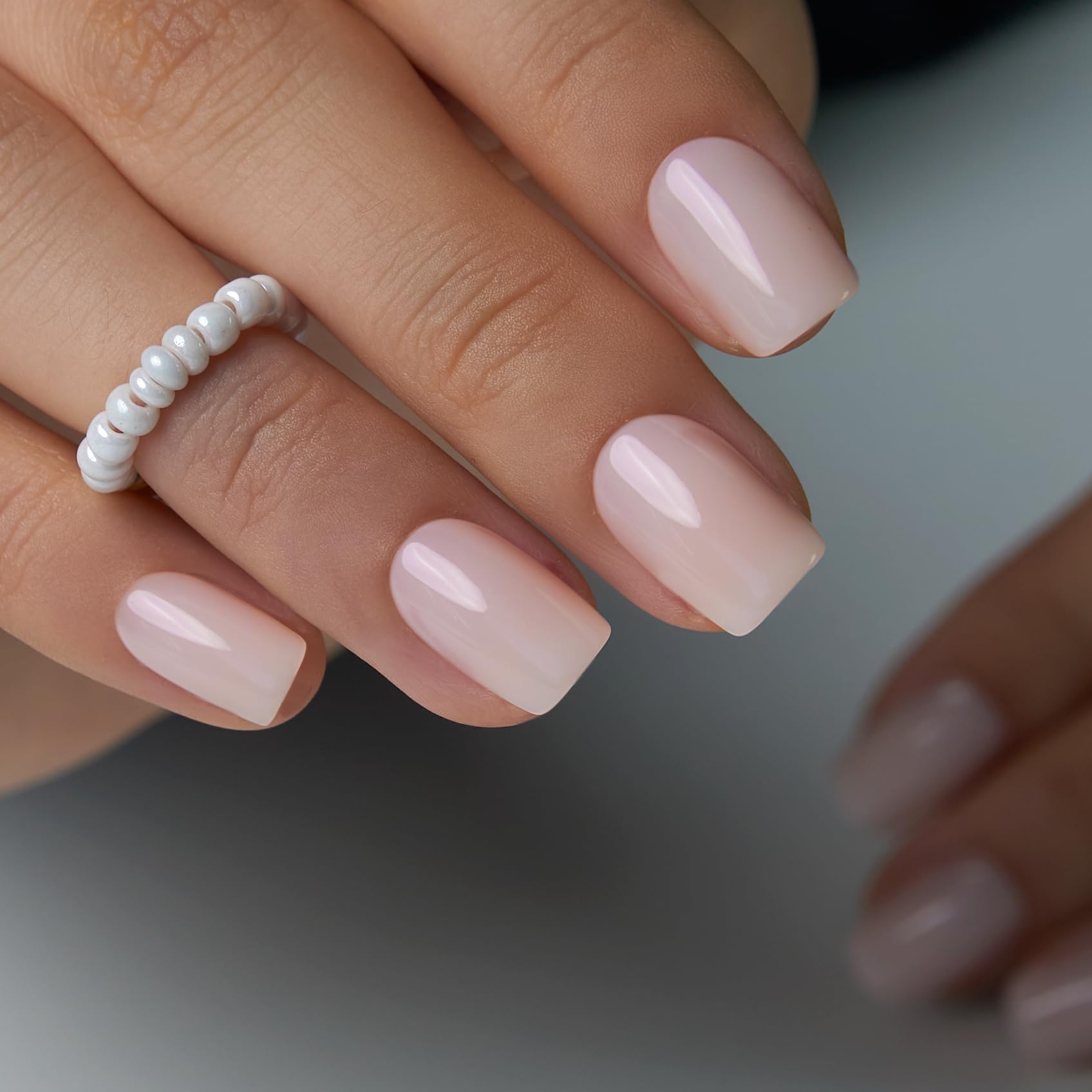 CurvLife Uñas gel duraderas con brillo, acabado de salón