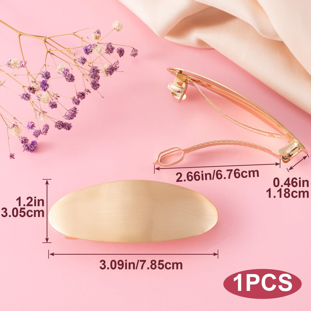 CustomyLife French-style gold clip adds vintage flair to formal hairstyles.