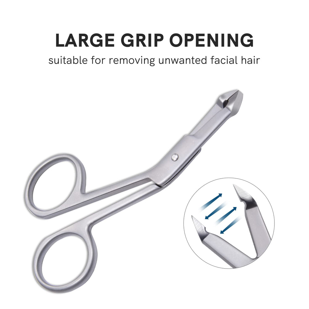 Cut it tweezers with large grabbing surface for fine hairs
