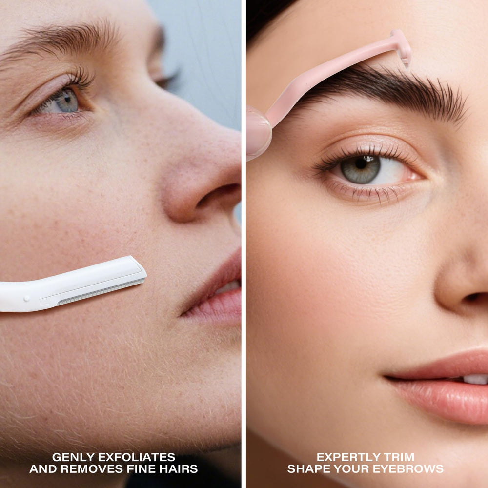 Cut it face-use dermaplane razor in action for skin-friendly exfoliation