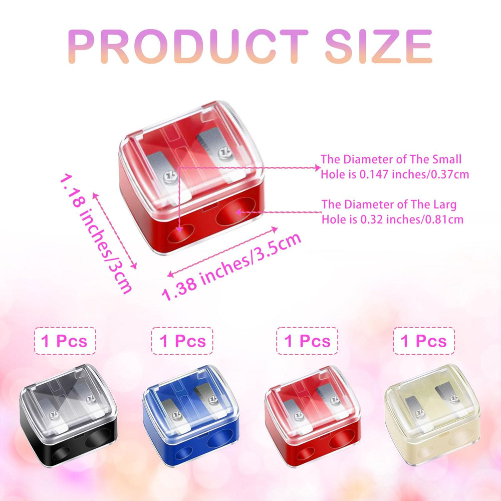 CUTEABC makeup pencil sharpener large-hole 12mm for thick pencils.
