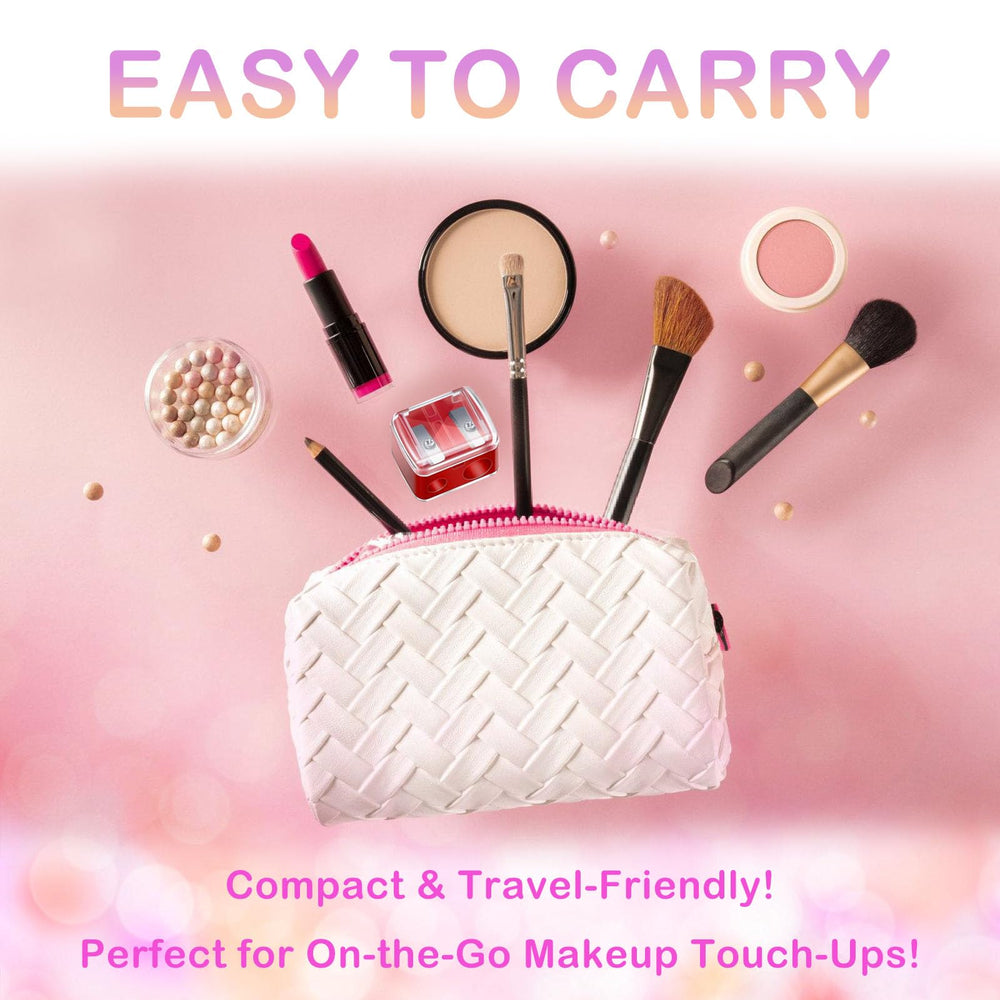 CUTEABC sharpener removable transparent cover keeps makeup bag clean.