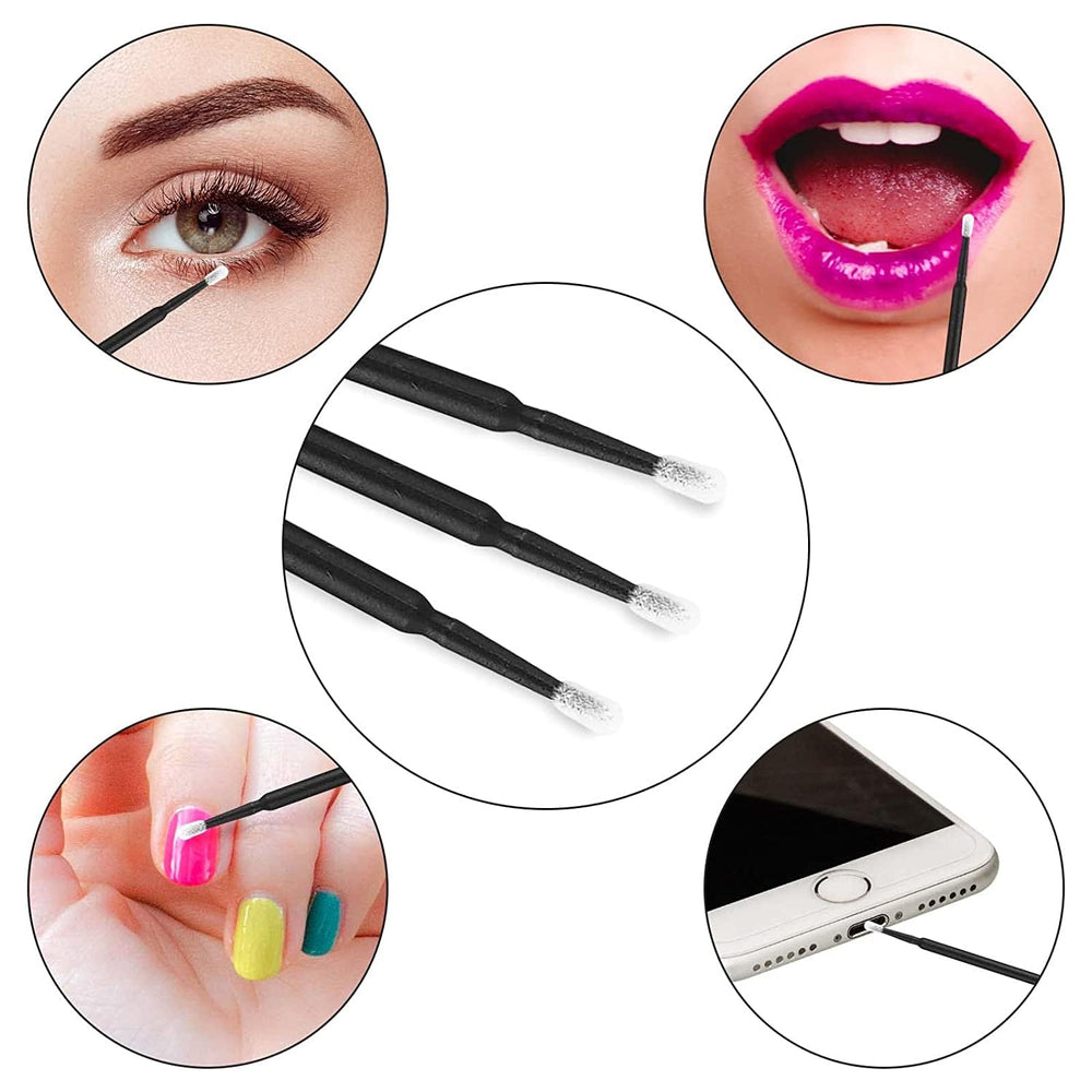 Cuttte disposable micro-swabs in a 6-pack for versatile lash care and crafts.
