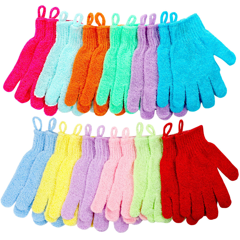 CVNDKN guantes exfoliantes para ducha, 12 pares para exfoliar suave y spa en casa