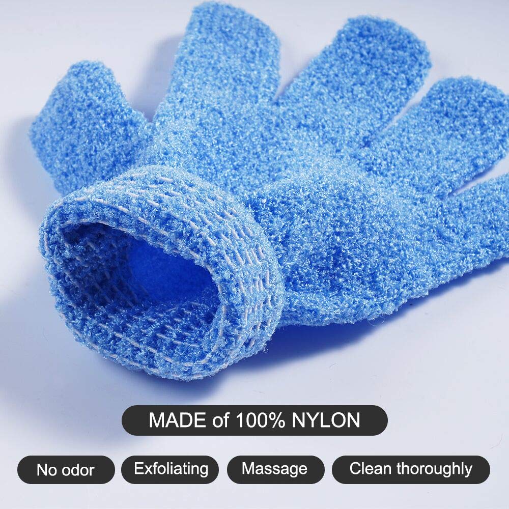 Guantes exfoliantes CVNDKN para ducha, limpieza profunda sin irritar la piel.