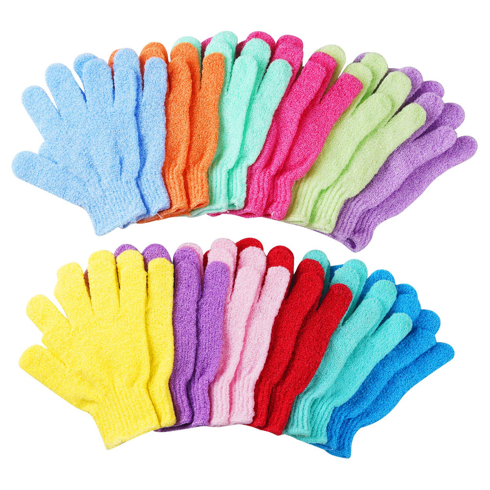 CVNDKN guantes exfoliantes para ducha, doble cara, exfoliación suave para la piel.