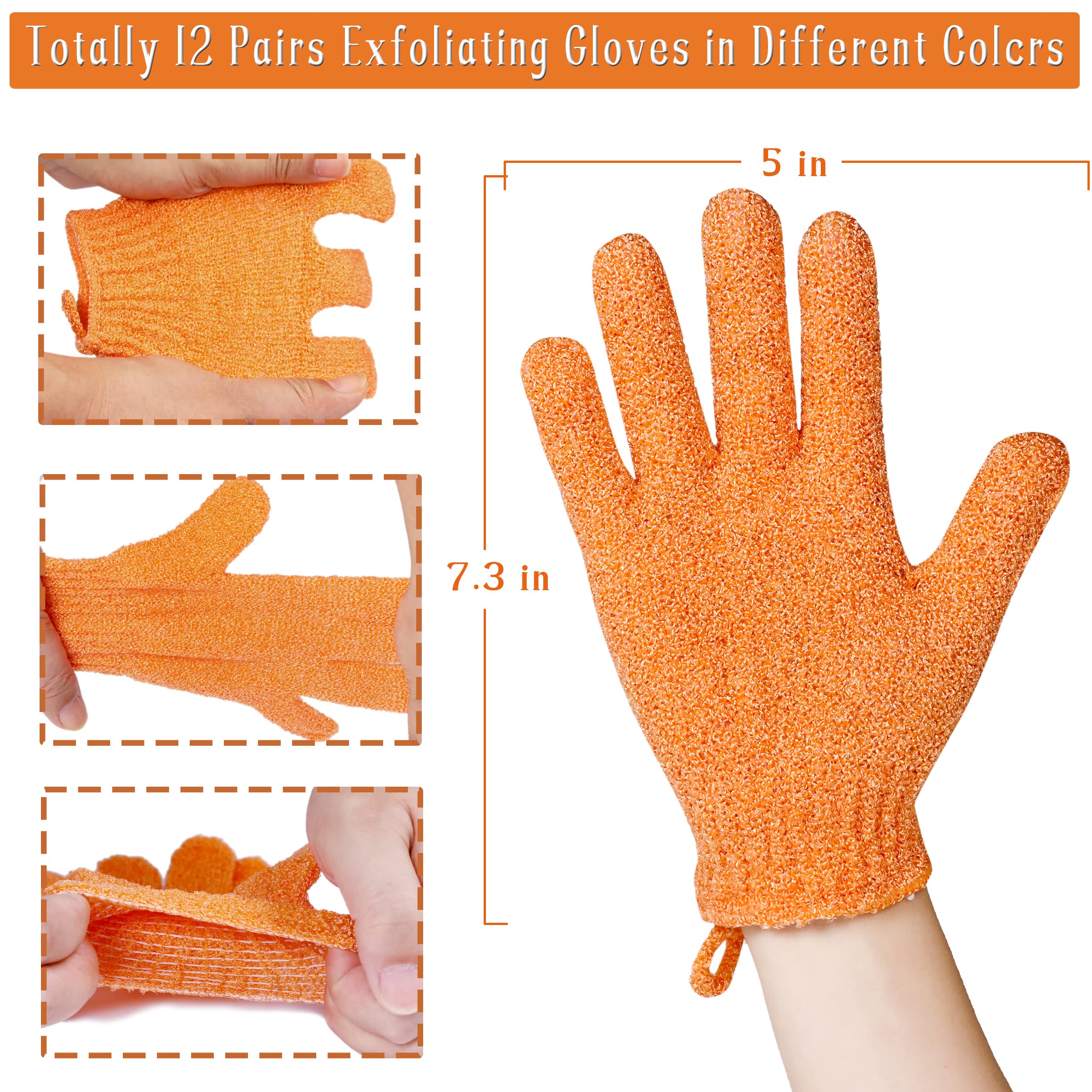 Guantes CVNDKN exfoliantes, espuma rica para limpieza corporal diaria