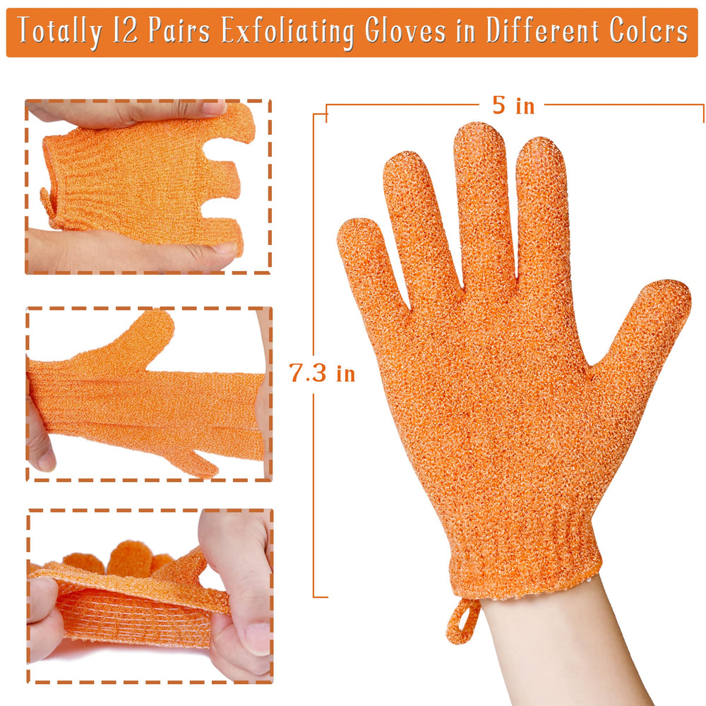 Guantes CVNDKN exfoliantes, espuma rica para limpieza corporal diaria