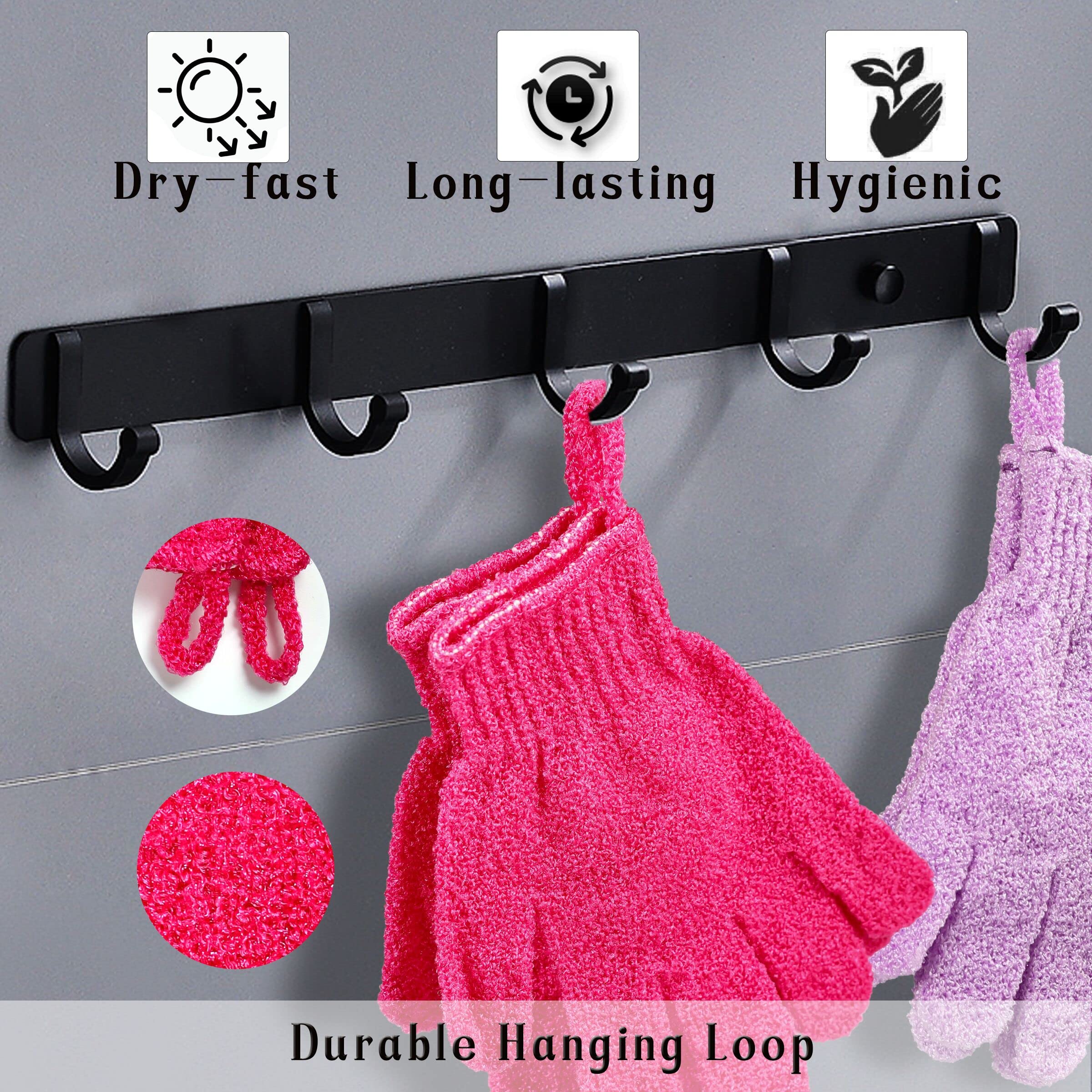 Guantes CVNDKN exfoliantes, masaje suave durante la ducha