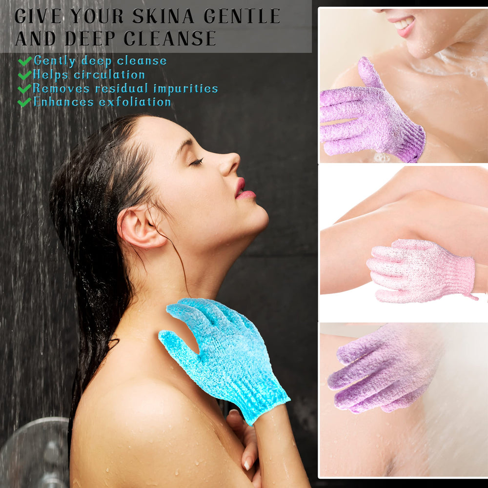 CVNDKN guantes exfoliantes con nilon, limpieza cuidadosa sin irritar la piel