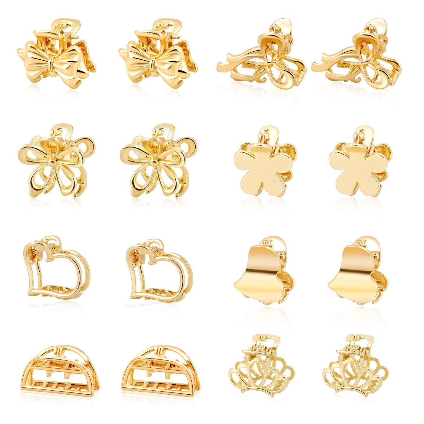 CWJCYTNSN flower clip gold decorates hair while providing secure hold.