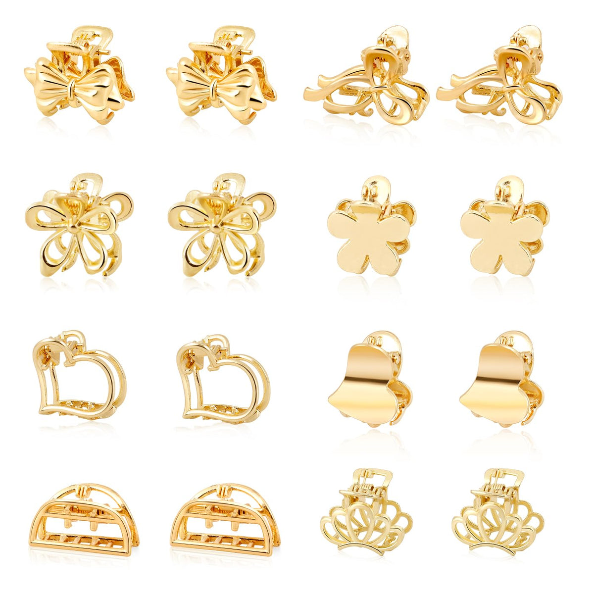 CWJCYTNSN flower clip gold decorates hair while providing secure hold.