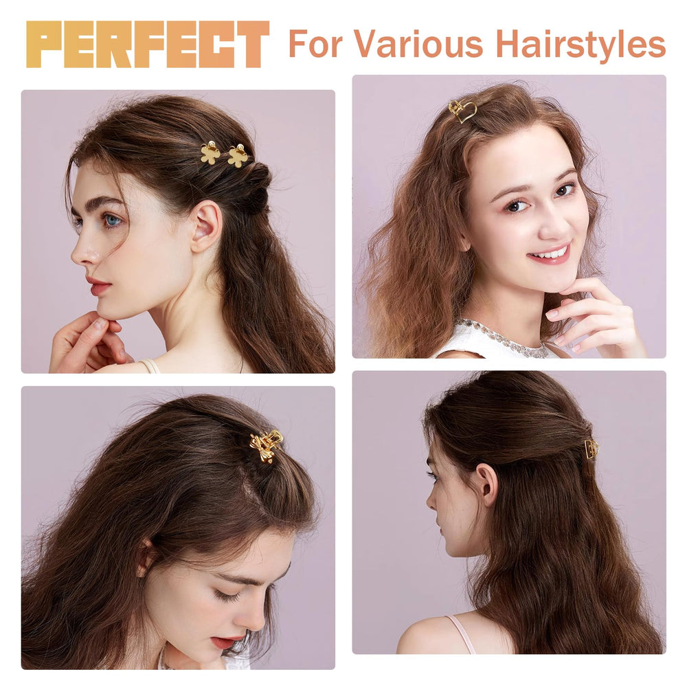 CWJCYTNSN rectangle clip gold slim design for fine hair.