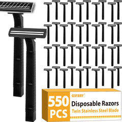 CXYARY 550‑pc twin‑blade disposable razor bundle for daily use and travel.
