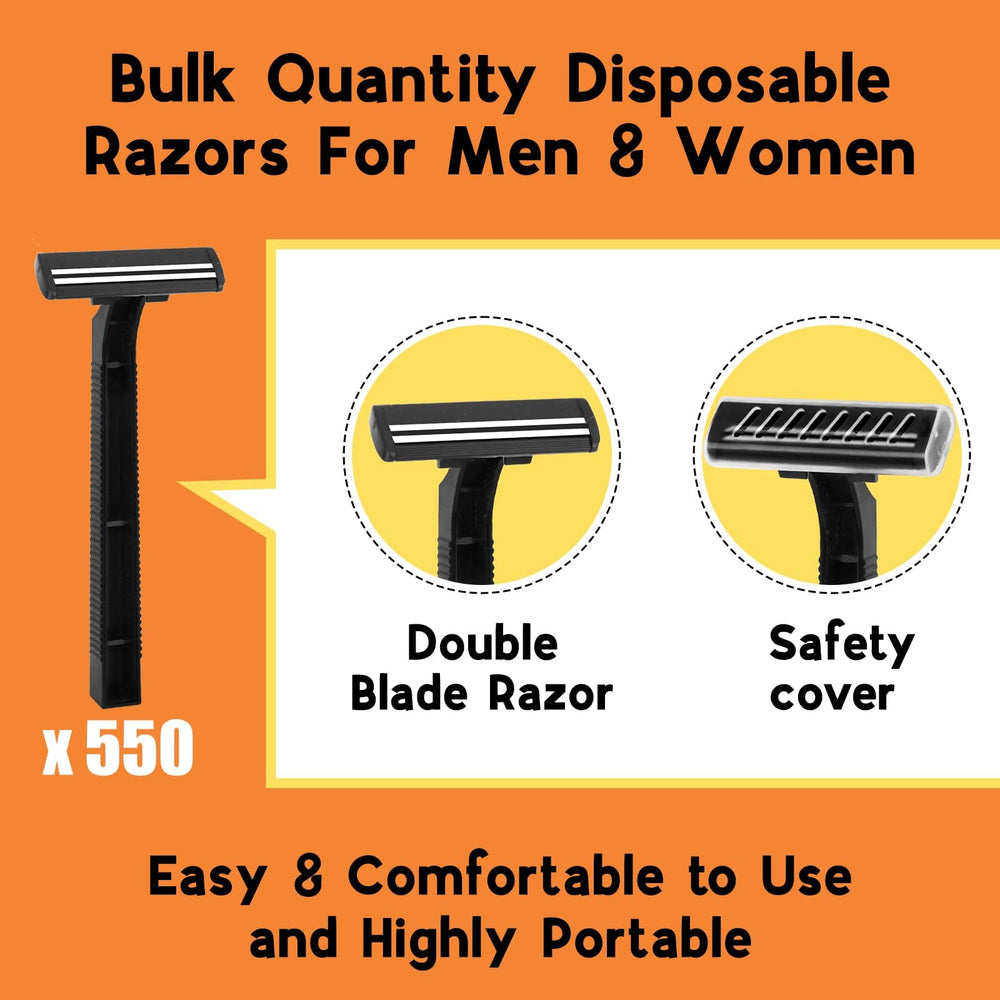 CXYARY black disposable razor with clear safety cap for safe, quick grooming.