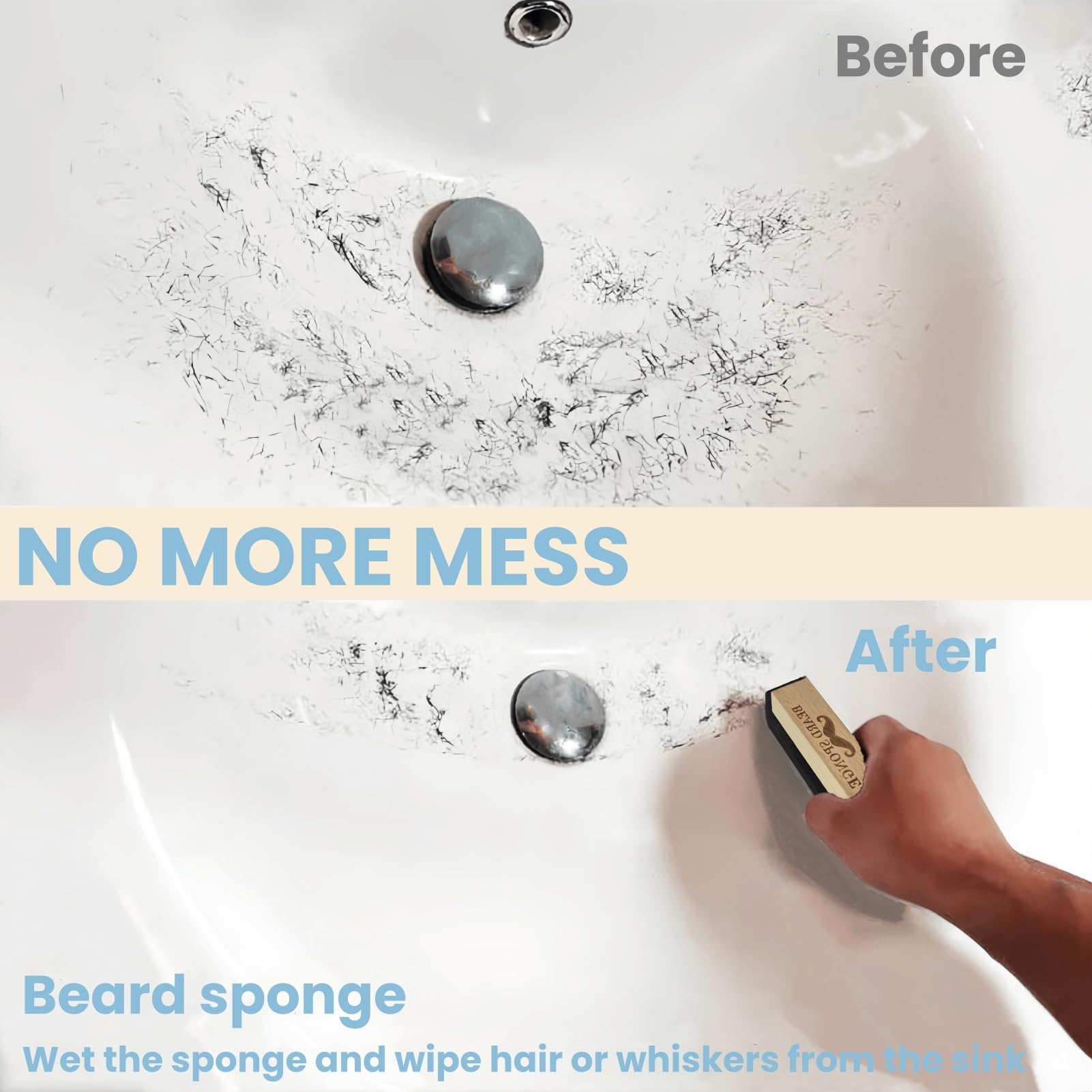 Cyberplex beard sponge reusable material shows eco-friendly design