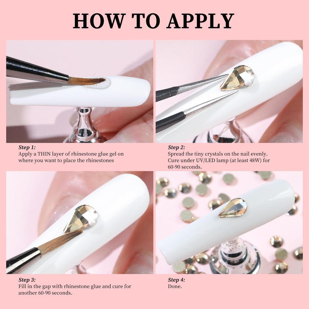 Cycullinyt nail art embellishments sparkle with durable K9 glass for long-lasting shine.