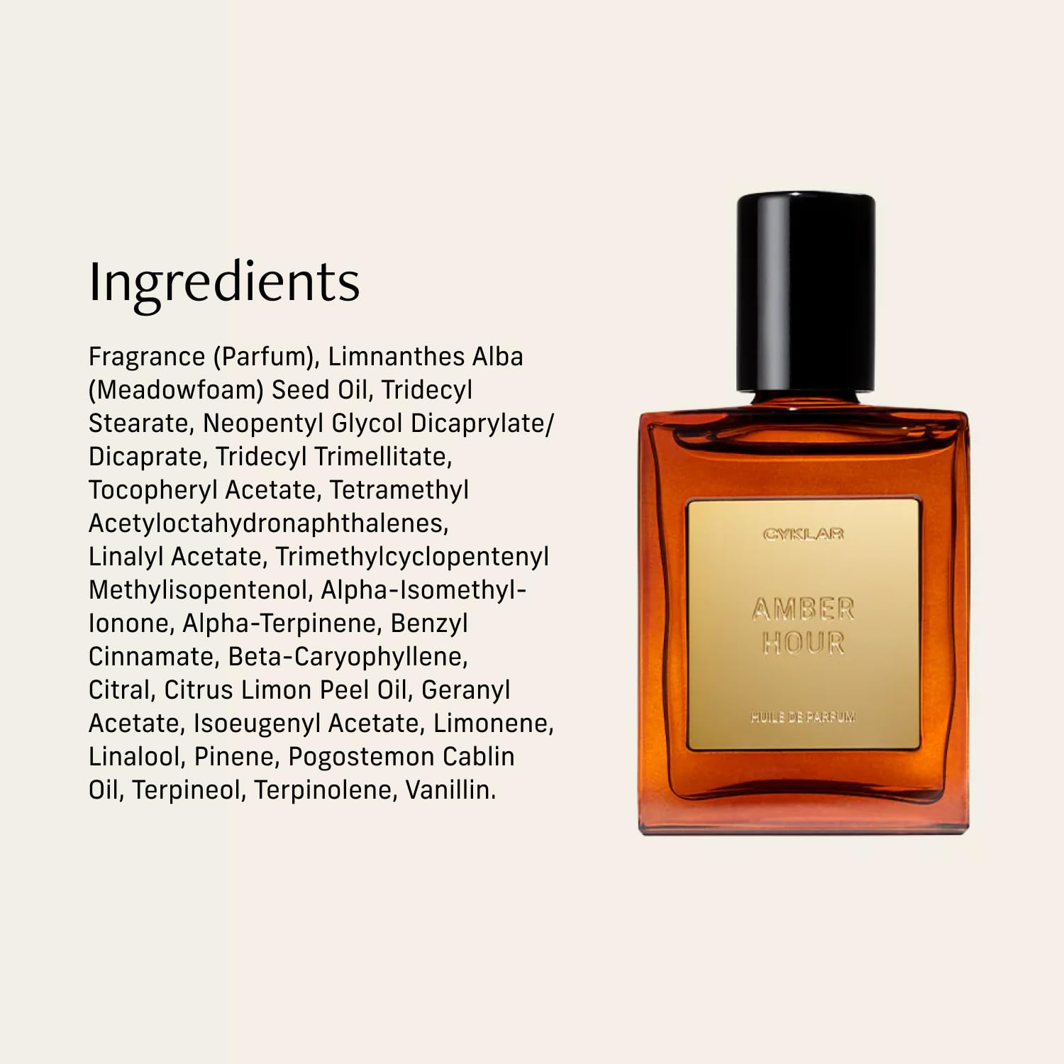 CYKLAR Amber Hour pulse-point application delivers consistent scent without waste.