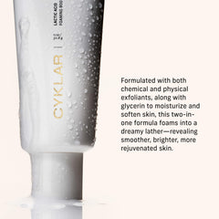 Closeup of creamy CYKLAR Lactic Acid Body Polish texture for easy massaging.