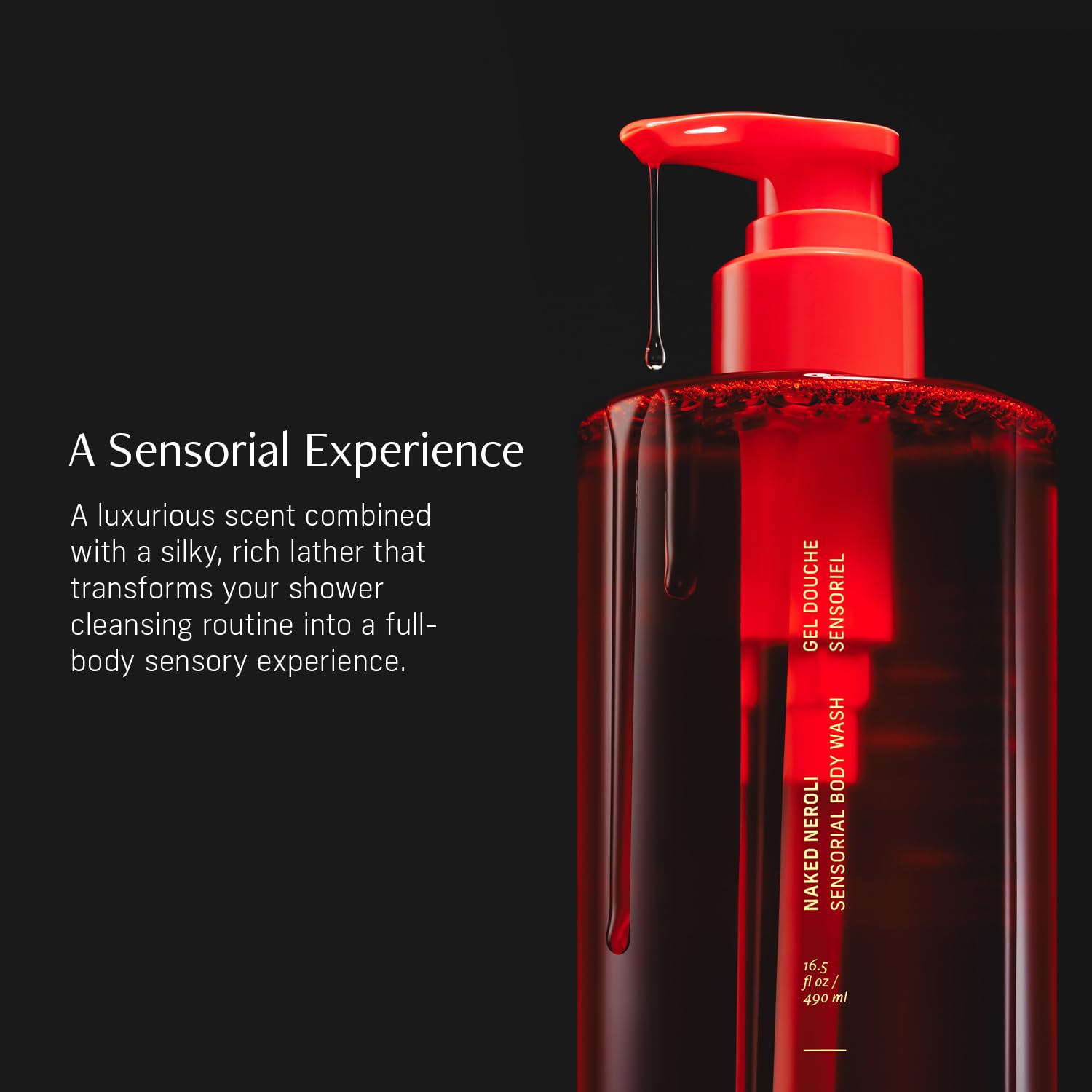 CYKLAR Naked Neroli skin-feel shot shows gentle cleansing for sensitive skin.