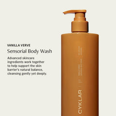 CYKLAR Vanilla Verve lather demonstrates silky foam for a spa-like shower.