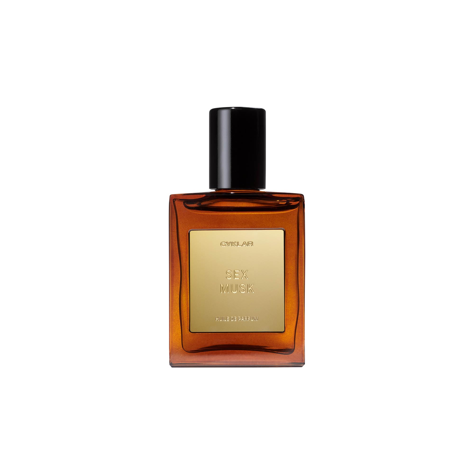 CYKLAR Sex Musk bottle pour showing the seductive musk blend for all-day allure.
