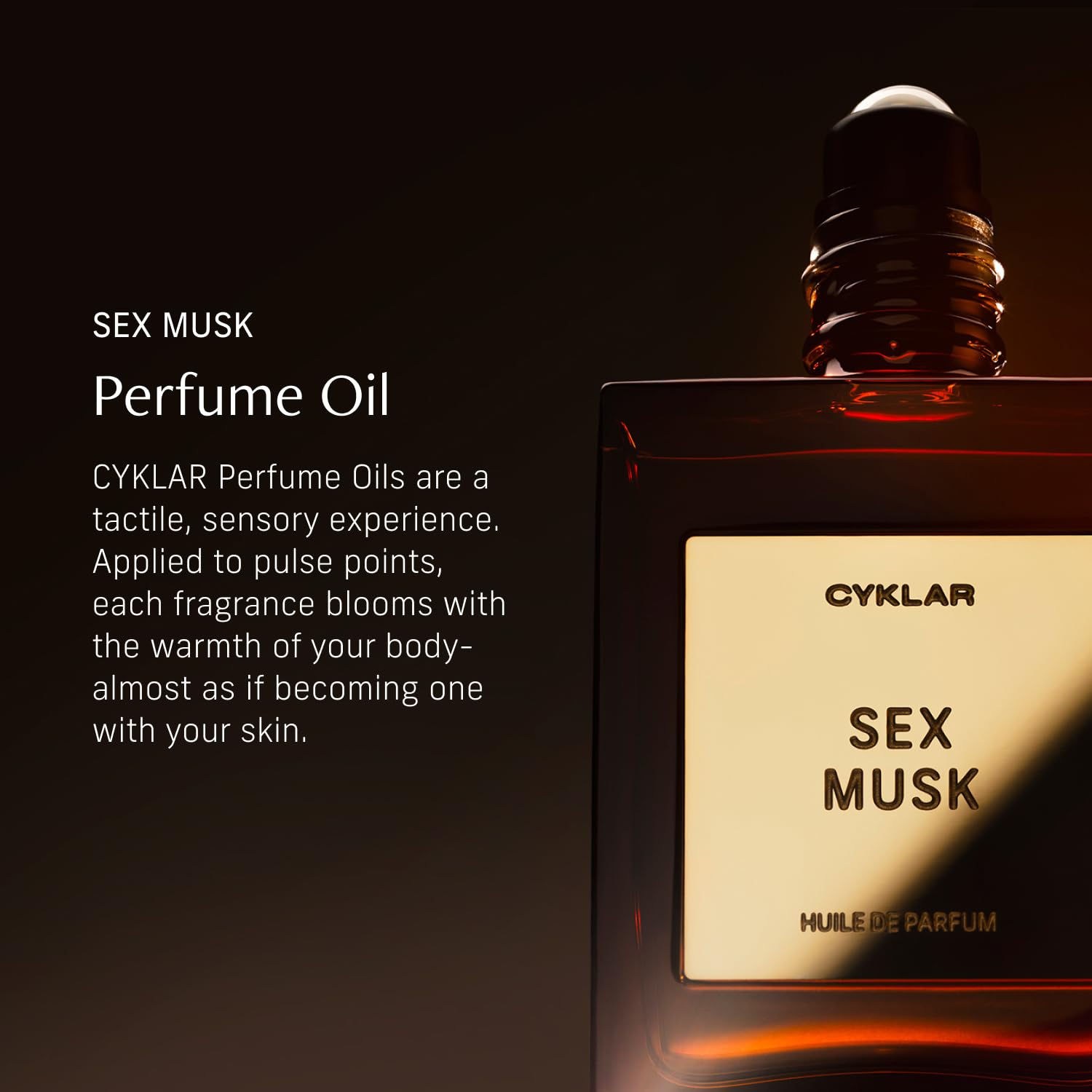 CYKLAR Sex Musk bottle top ready for on-the-go fragrance touch-ups.
