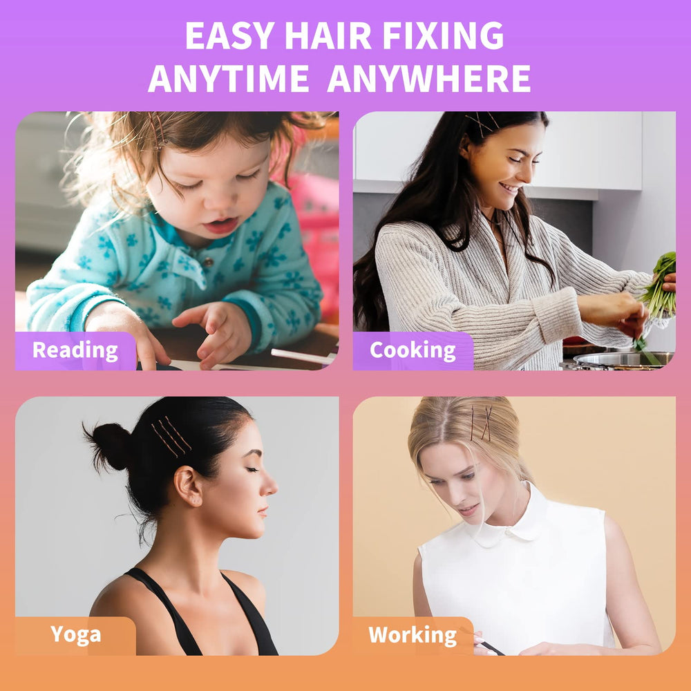 Cyluer Bobby Pins acabado marrón duradero, combina con distintos looks