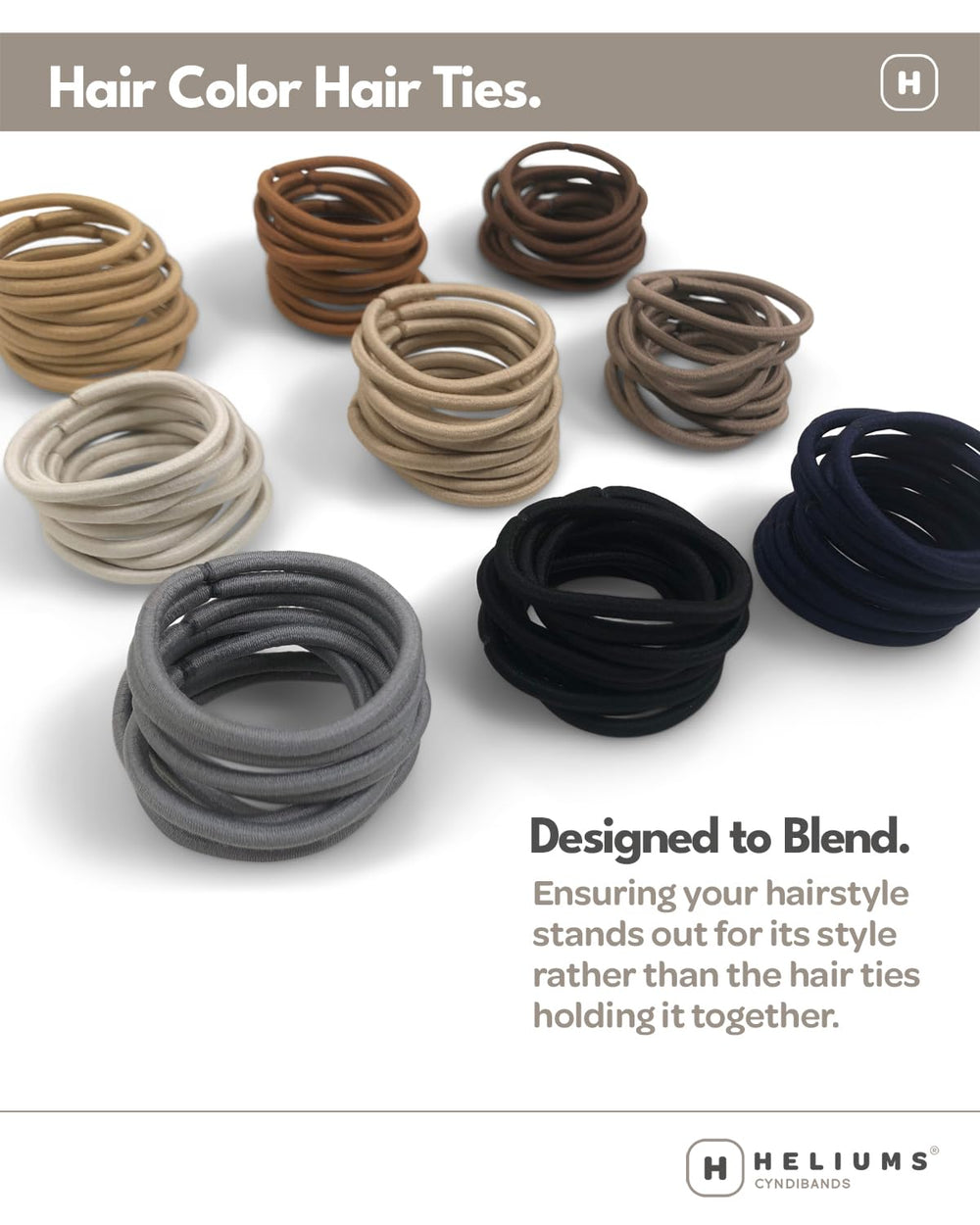 Cyndibands colores variados para combinar con diferentes tonos de cabello.