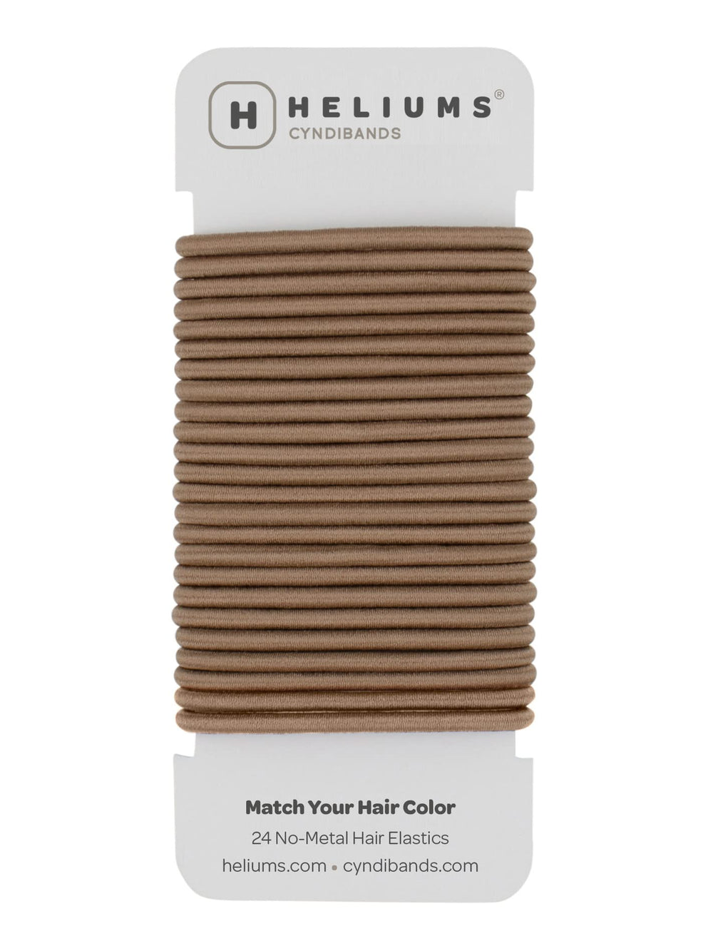 Cyndibands cintas elásticas 4mm marrón claro, ideal para coletas discretas sin dañar el cabello.