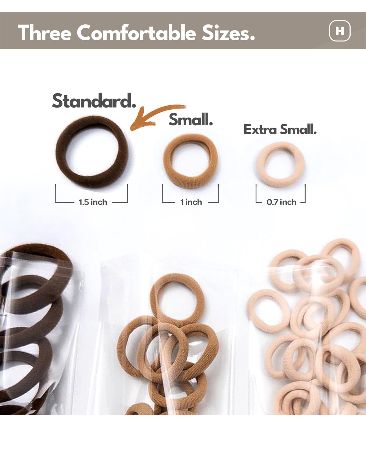 Cyndibands lazos de tamaño estandar 1,5 pulgadas para distintos grosores.