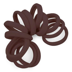 Ligas Cyndibands sin costura marrón oscuro para sujeción suave sin tirar del cabello