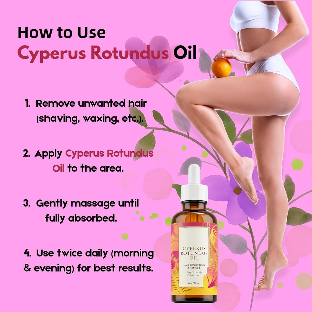 Cyperus Rotundus oil bottle exudes a calming aroma during routine