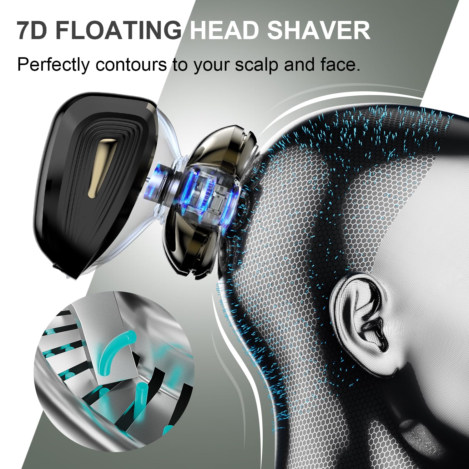 Cyruzi magnetic removable shaving head enables quick cleaning