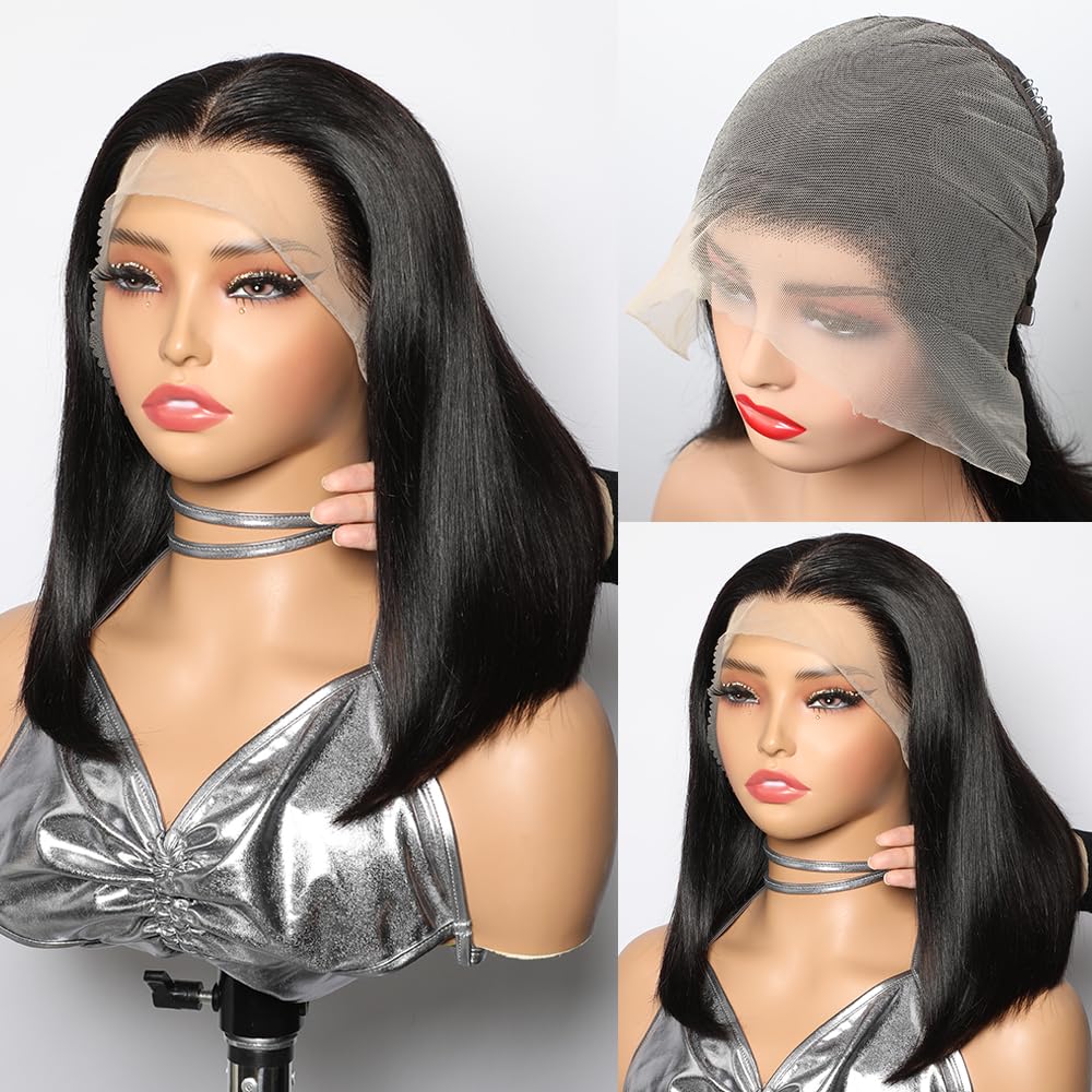 CYSDRH bob wig with 13x6 HD lace front for natural scalp visibility.