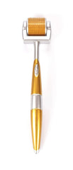 CYSSUS derma roller with 192 needles for at-home microneedling sessions and skin texture refinement.