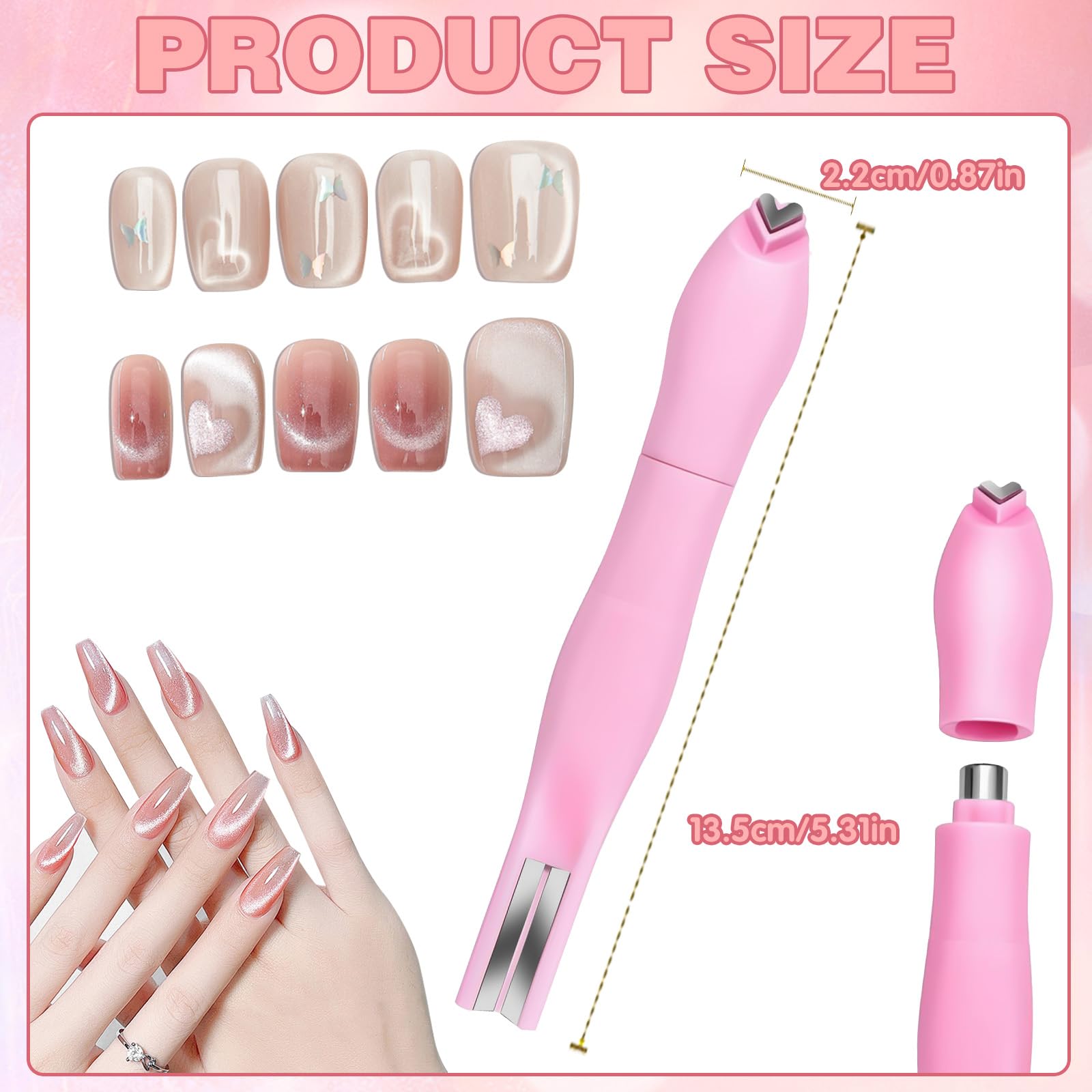 CYUXING imán para uñas, compatible con geles y luz ultravioleta