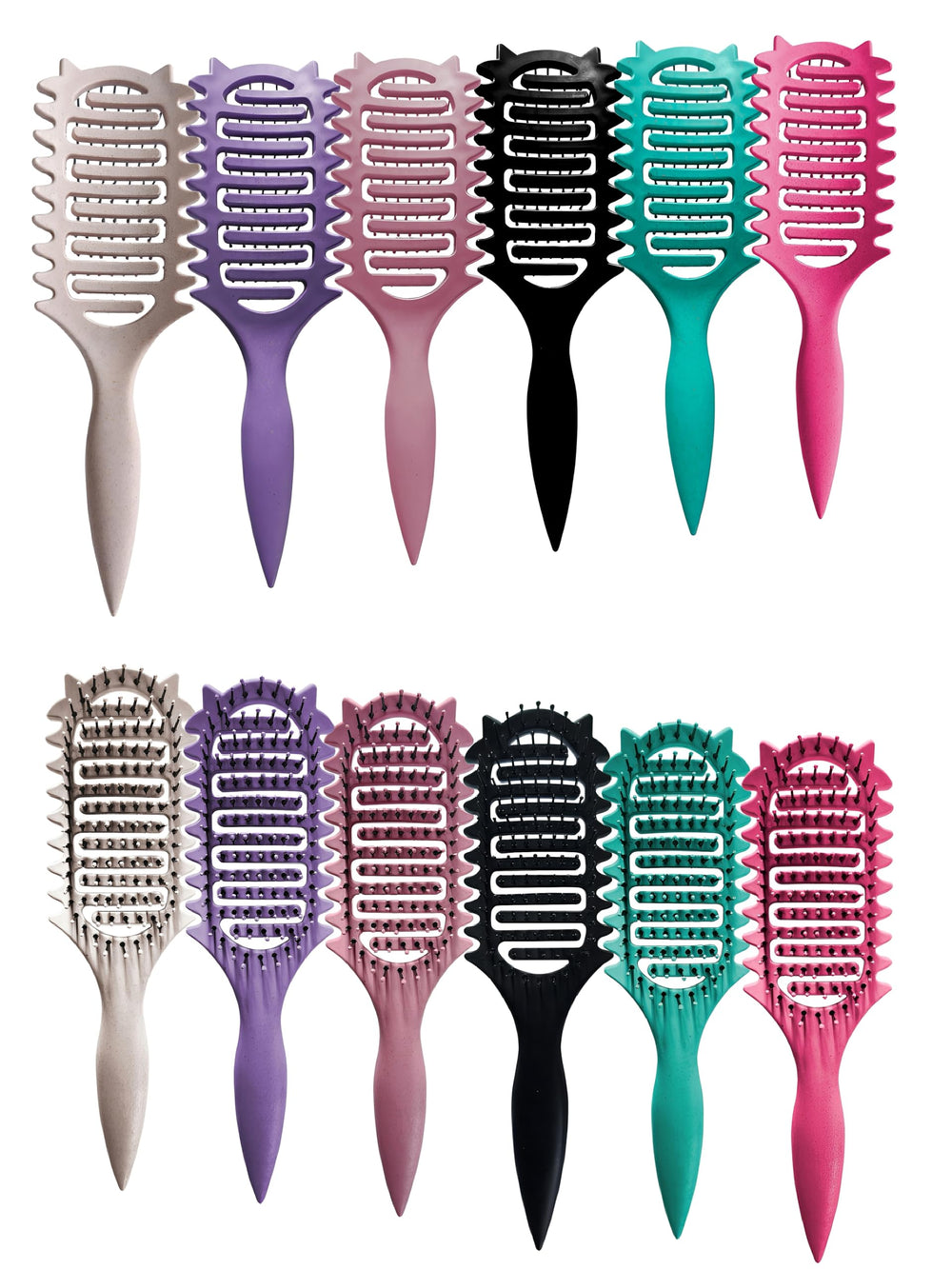 CZG Curl Defining Brush works for all hair types with gentle bristles to minimize breakage.