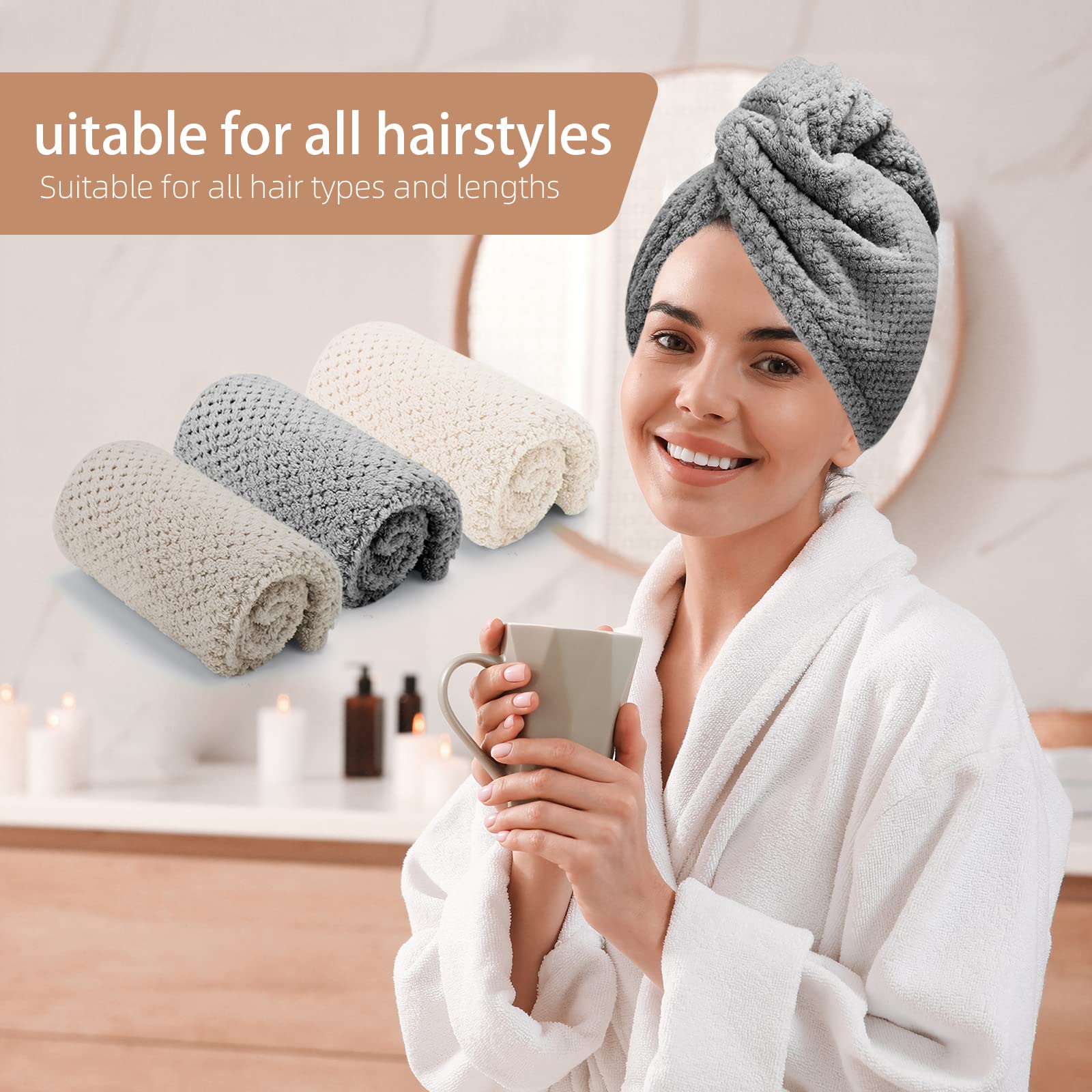 CZZXI para todo tipo de cabello, suave y absorbente.