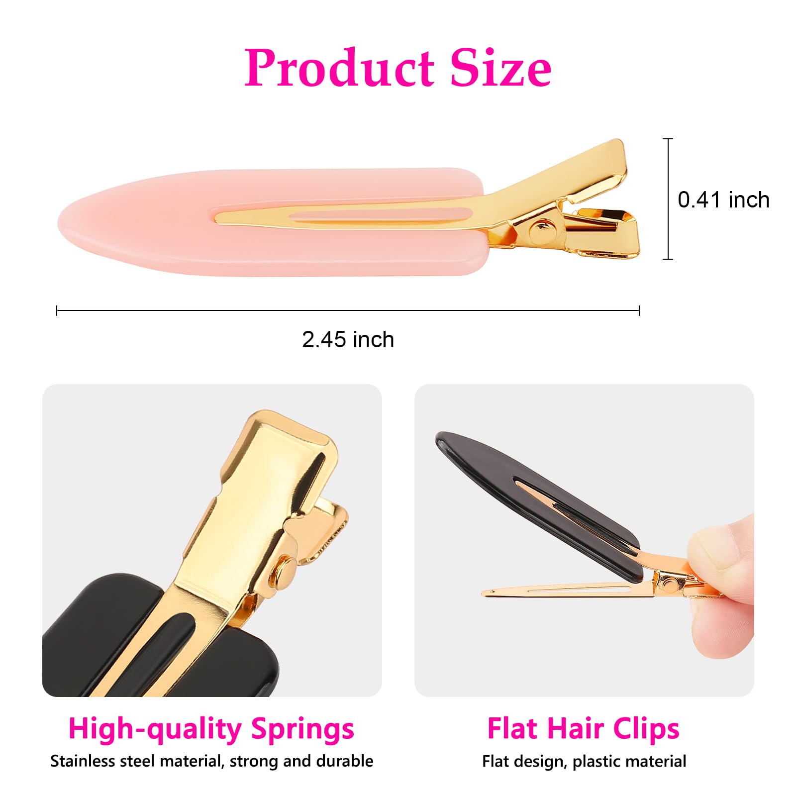 D creaseless clips with golden handle adding a touch of elegance