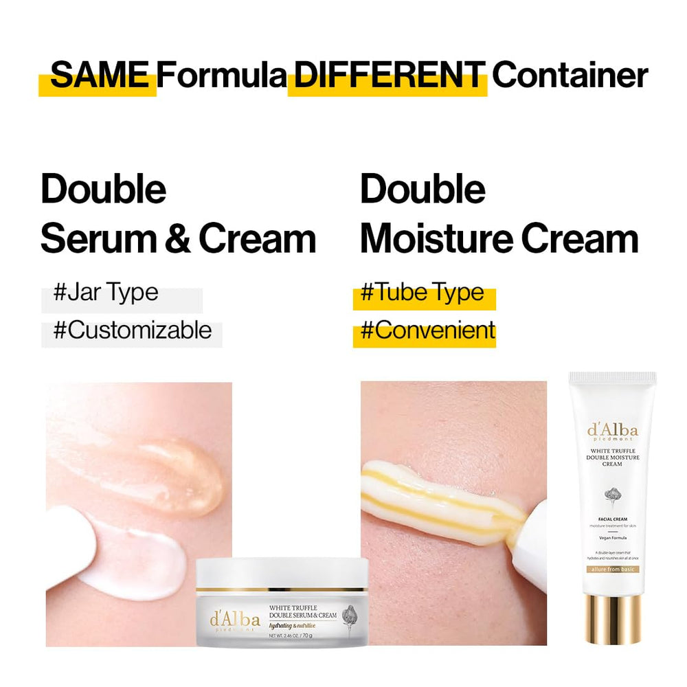 Hands applying the 2-in-1 formula in a routine setup