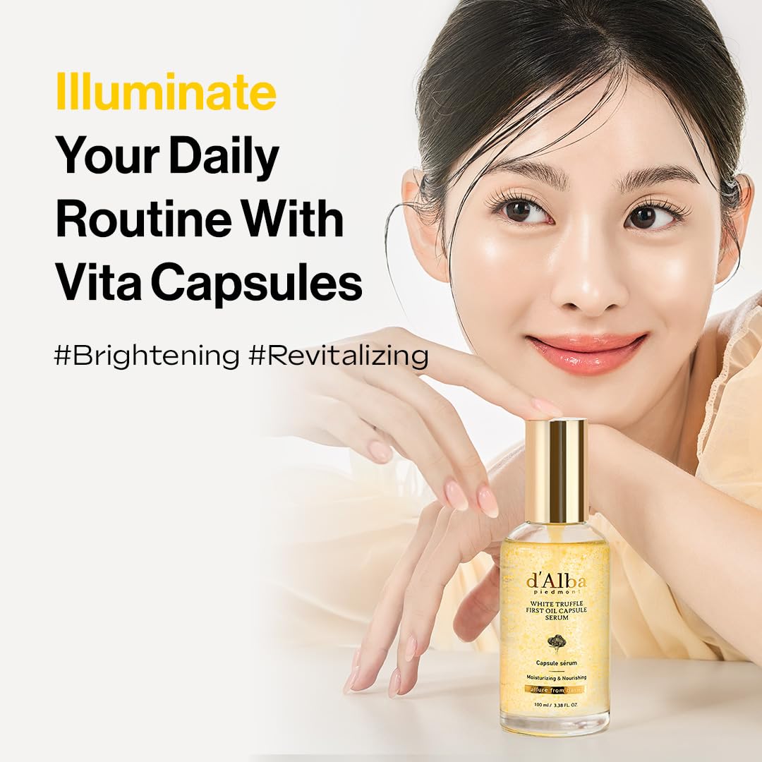 d'alba Piedmont Capsule Serum application demonstrating easy glow boost